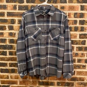 Hurley x Nike Dri Fit plaid button up shirt, Men’s M